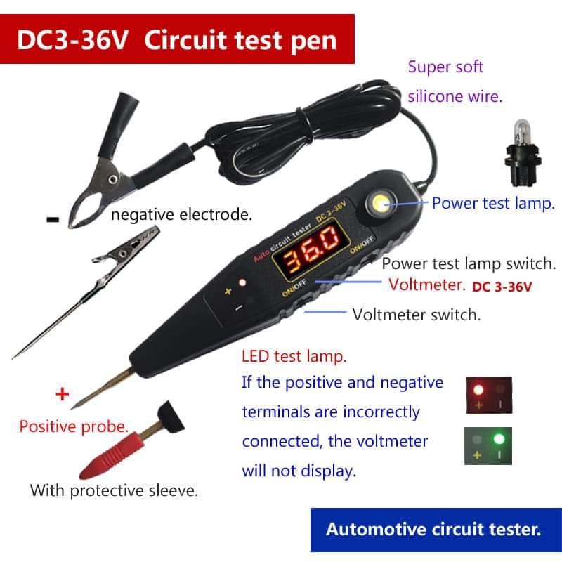 Testeur Auto 3V jusqu'à 48V